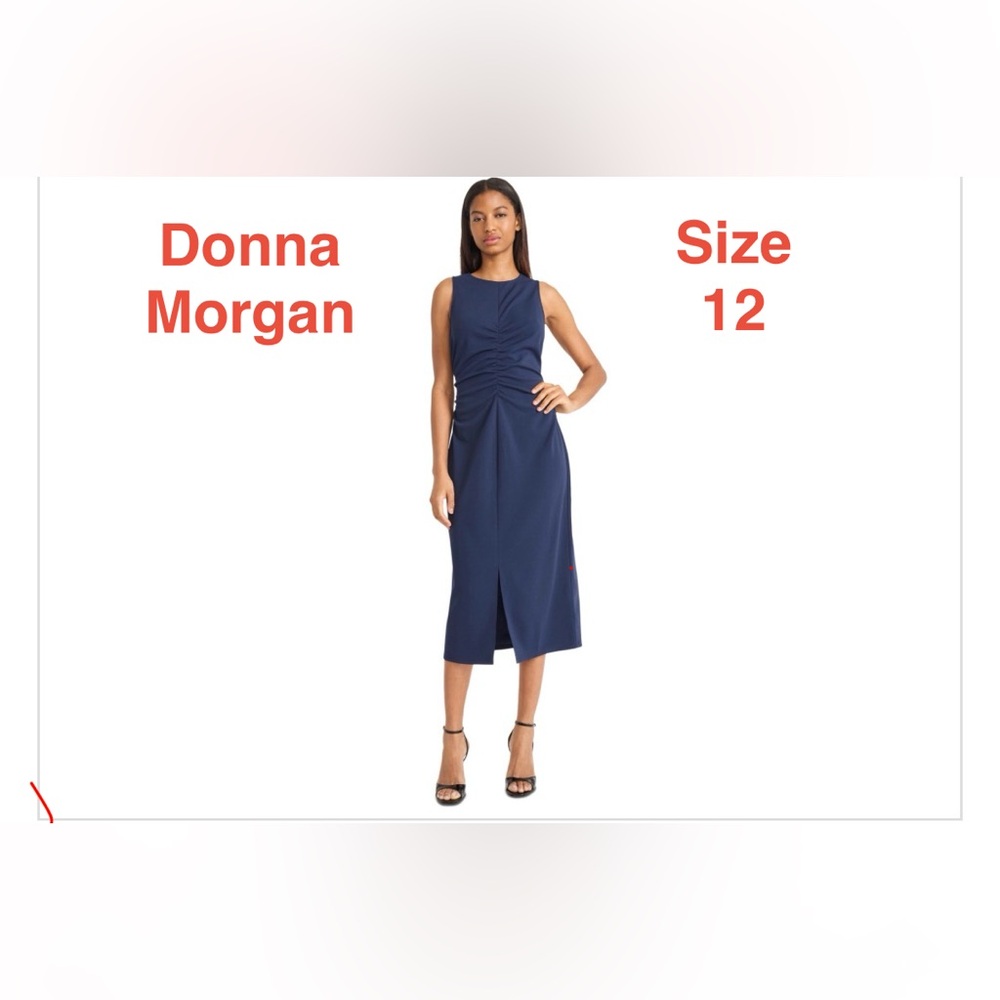 Donna Morgan Midnight Blue Midi Dress